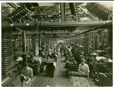 Axminster weaving, carpet factory, 1923 by English Photographer